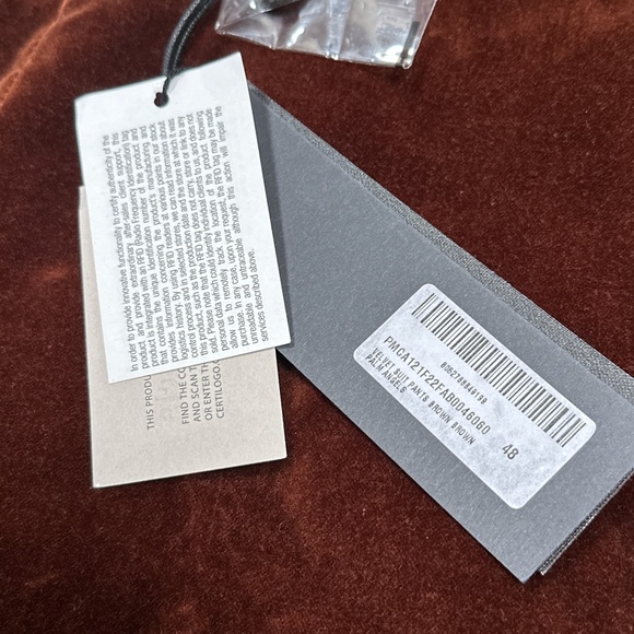 NWT Palm Angels Velvet Tailored Trousers Brown Boot Cut Pants Mens 48 US Medium - Picture 5 of 10